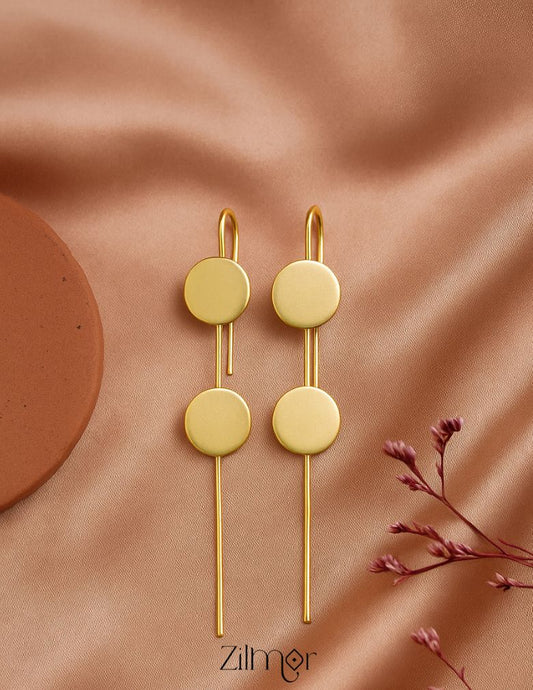 ZA1011867- Disc Brass EarCuff Earrings 1-Zilmor