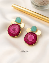 KR200131 - Druzy and Natural Raw Stone Earring 1-Zilmor