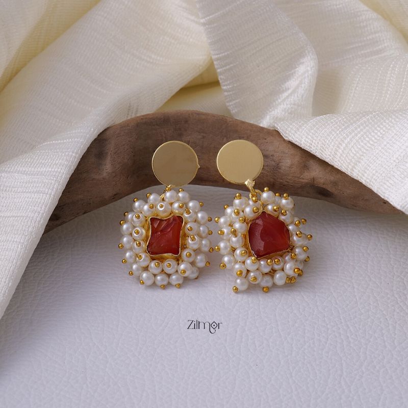 AS101050 - Natural Raw Stone Earrings (color option)