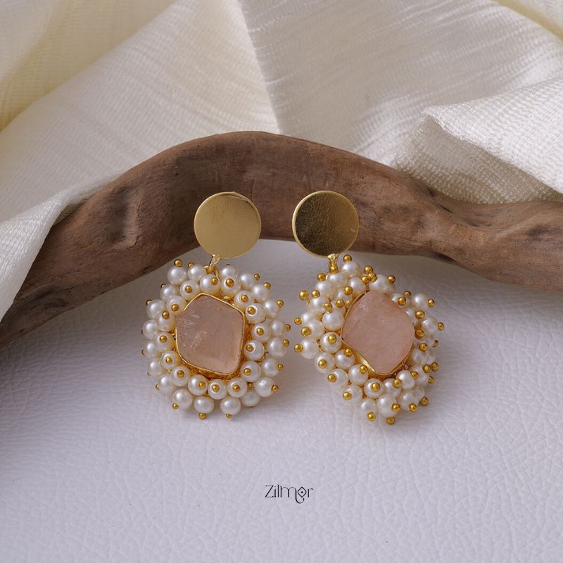 AS101050 - Natural Raw Stone Earrings (color option)