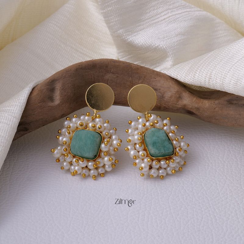 AS101050 - Natural Raw Stone Earrings (color option)