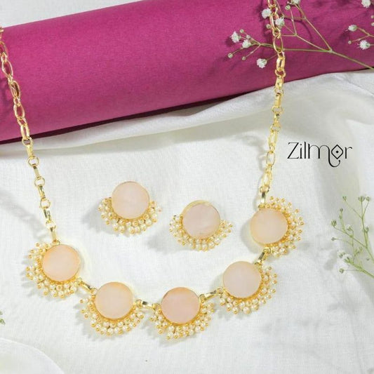 Druzy Natural Stone Necklace Earring Set