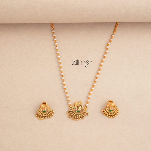 Haati Pearl Necklace with Earring Set - NV10051