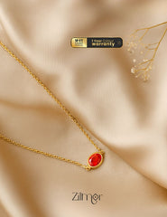 KY101959 - Simple Semi Precious Stone  Necklace 1-Zilmor