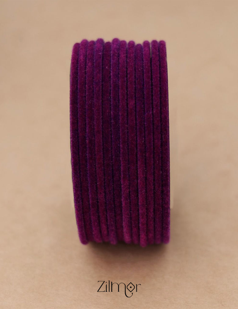 Velvet Bangle Set for Women & Girls (color option) - CB10048 7-Zilmor