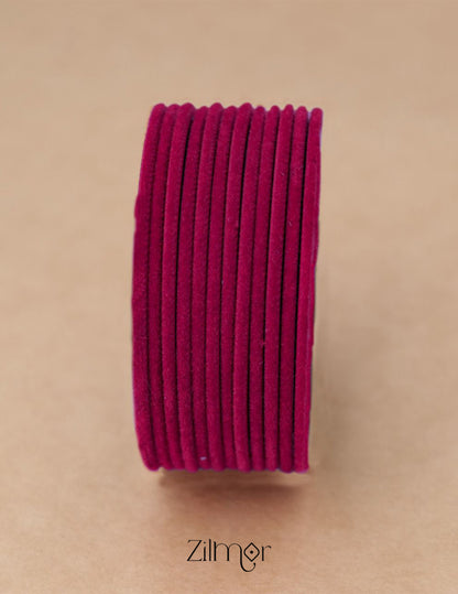 Velvet Bangle Set for Women & Girls (color option) - CB10048 11-Zilmor