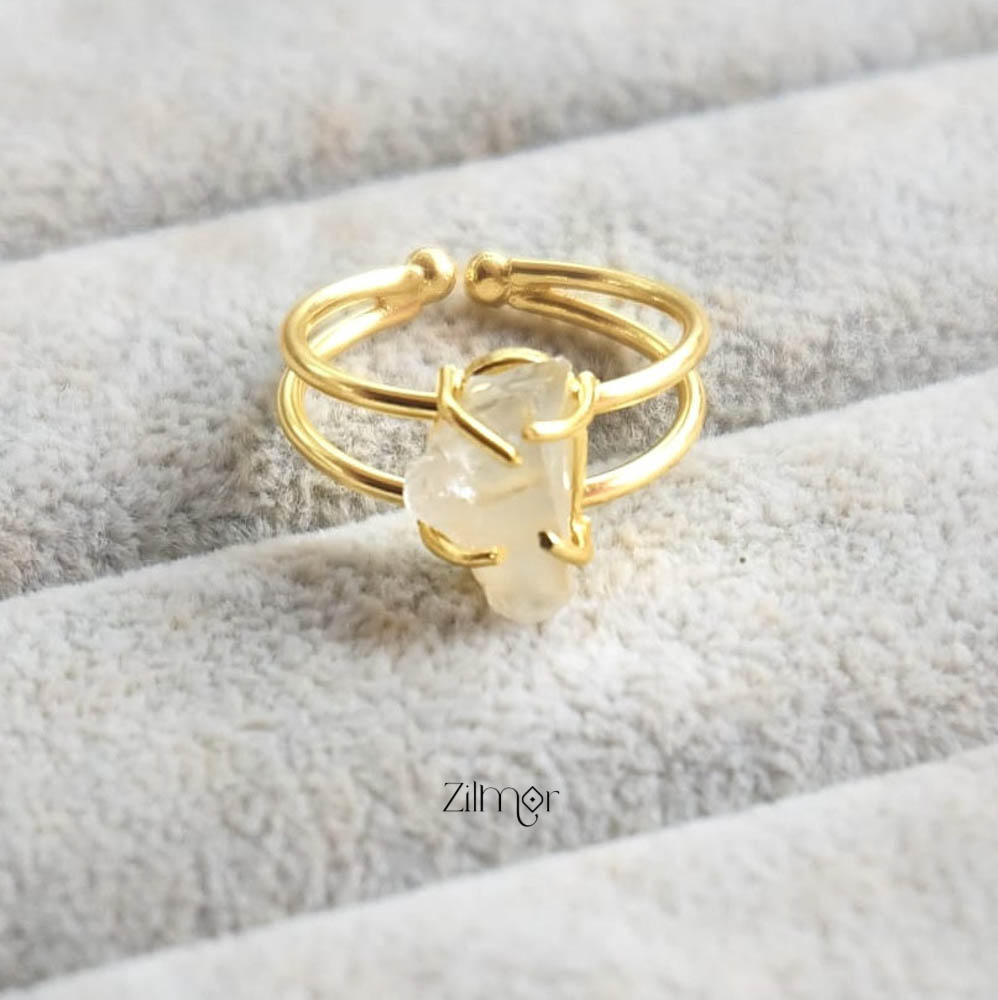 Raw Quartz Ring (color option)