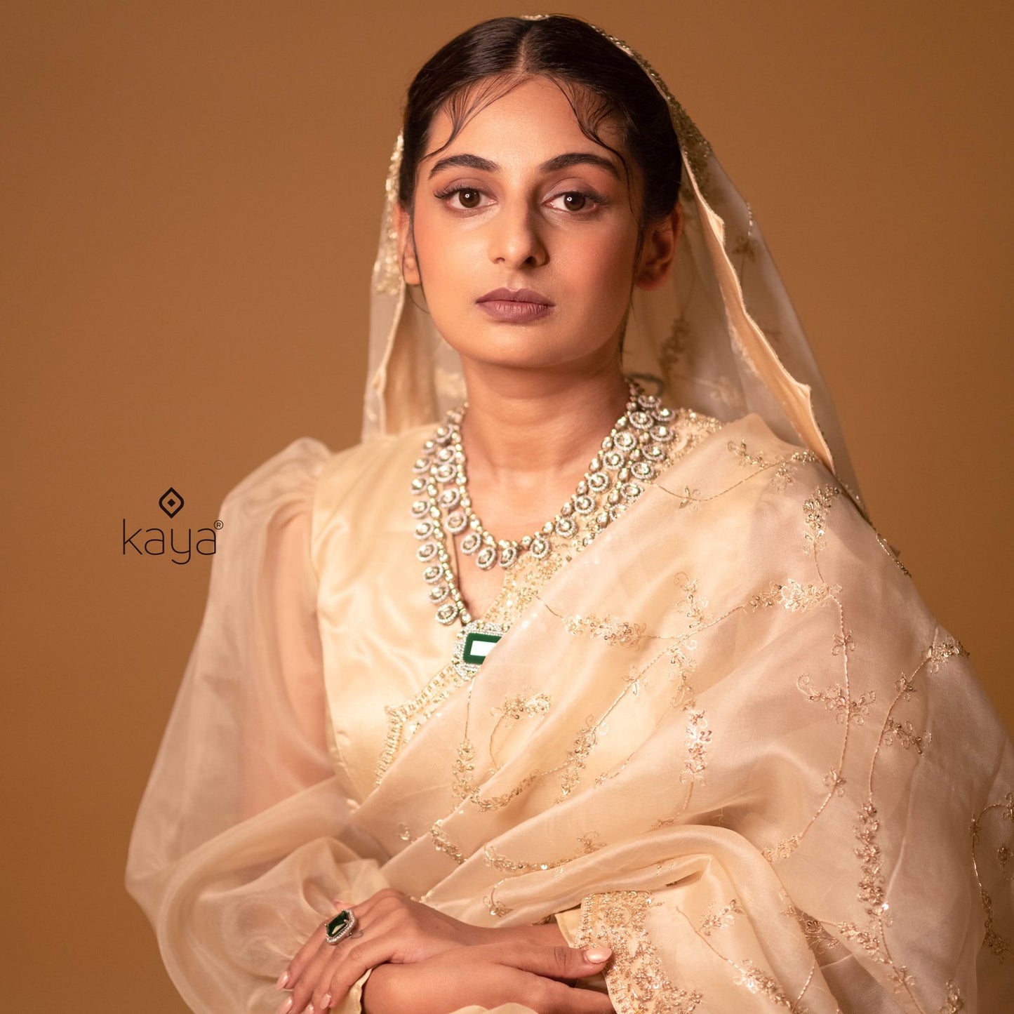KH101162 - Bridal Kundan Necklace Earrings  Set
