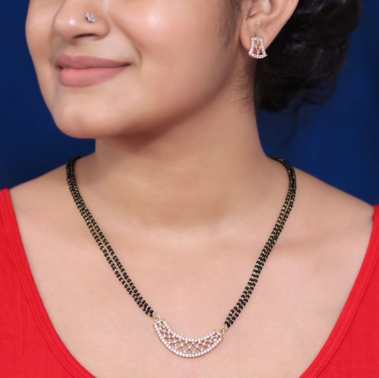 KJ101341  -Mangalsutra Necklace Earring Set