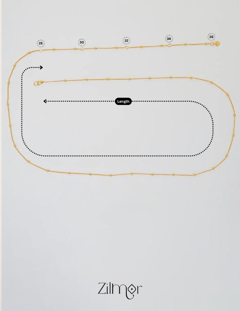 KT1011716 - Gold Plated Traditional Hip Chain 3-Zilmor