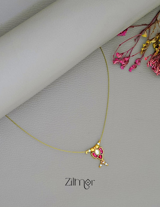 SC1011278 - Lotus Kemp Pendant Pearl Hanging Invisible Necklace 1-Zilmor