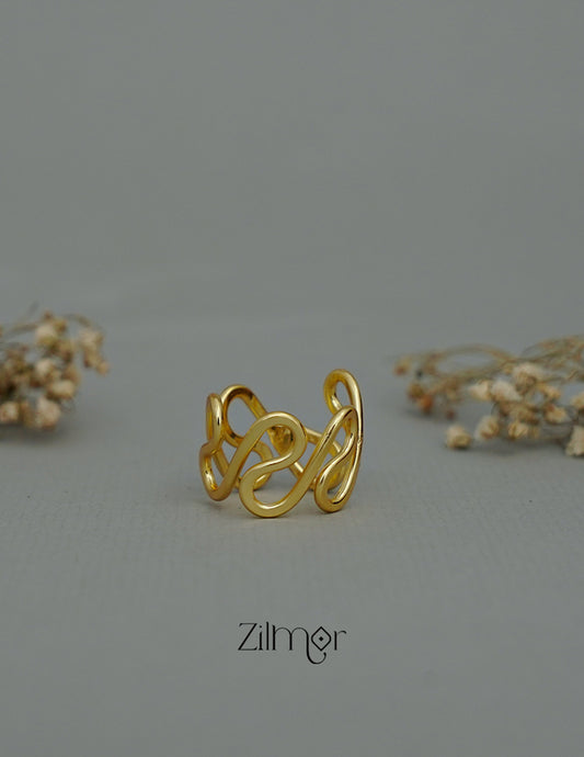 ZA1011157 - Spiral Contemporary Adjustable Ring