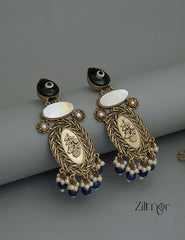 ZA1011174 - Kundan Pearl Drop Earrings(color option)