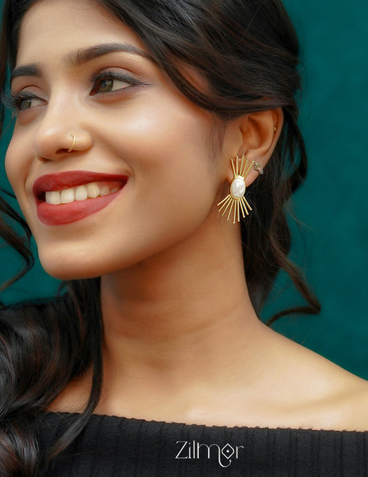 ZA1011442- Designer Pearl Earrings 1-Zilmor