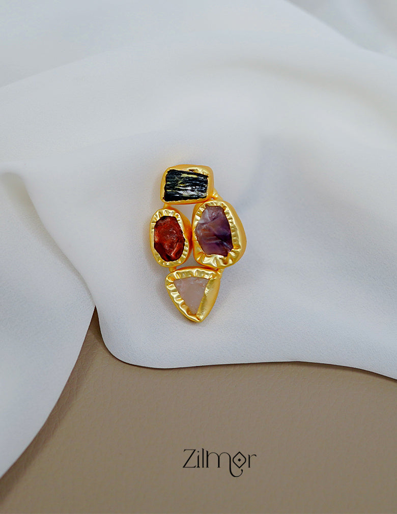 ZA1011443 -  Natural Raw Stone Adjustable Ring 2-Zilmor