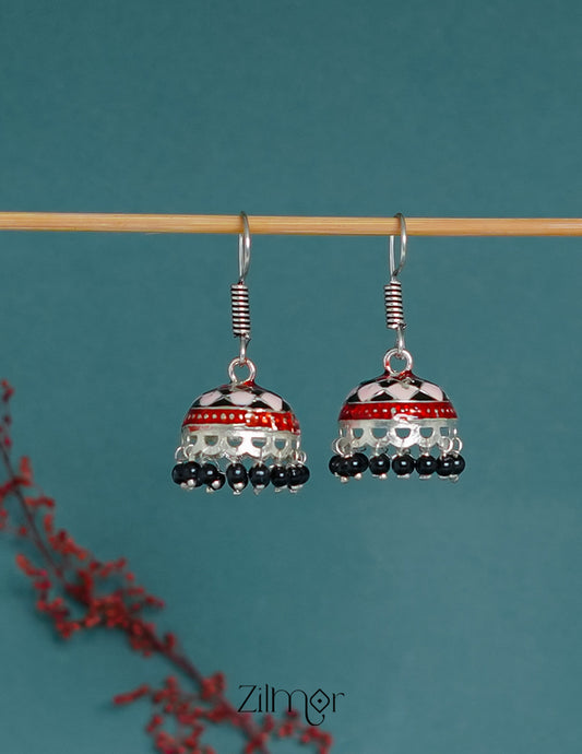 ZI1011281- Meenakari Jumkha Hoop Earrings