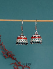 ZI1011281- Meenakari Jumkha Hoop Earrings 1-Zilmor