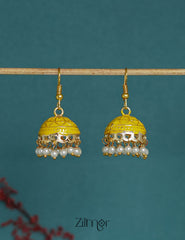 ZI1011283 - Meenakari Jhumka Earrings 1-Zilmor