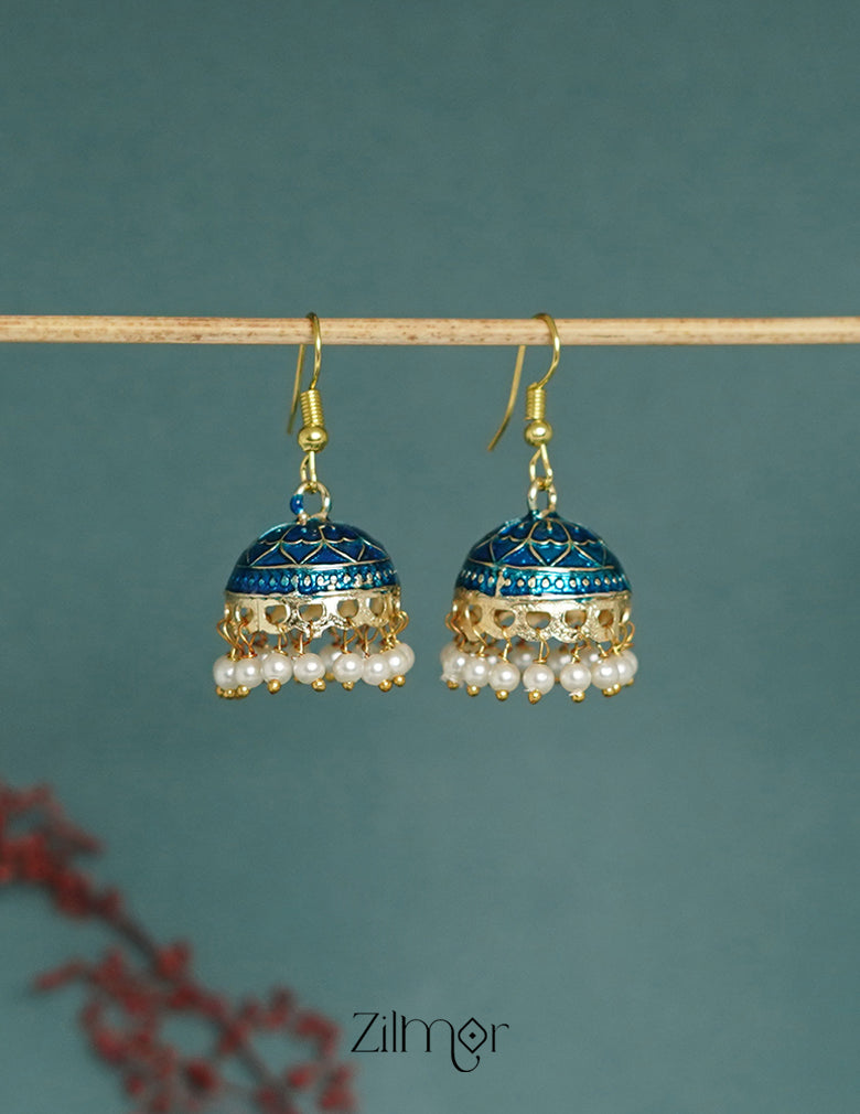 ZI1011283 - Meenakari Jhumka Earrings 4-Zilmor