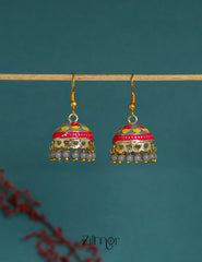 ZI1011284 - Meenakari Jhumka Earrings