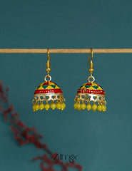 ZI1011284 - Meenakari Jhumka Earrings