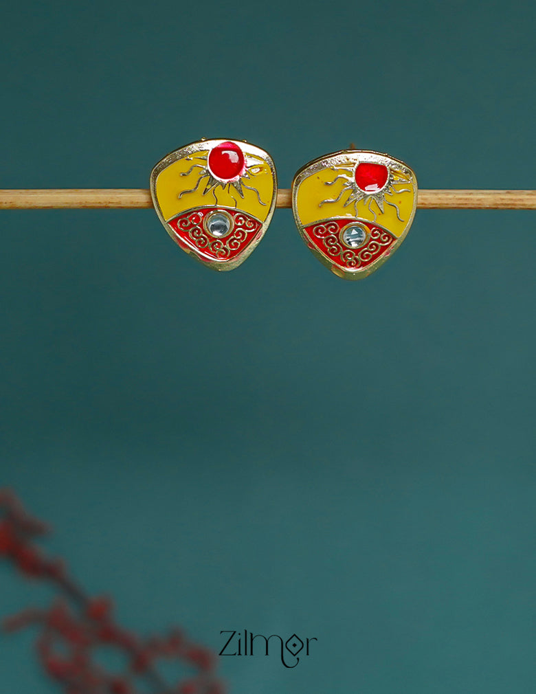 ZI1011289 -  Meenakari Studs Earrings 4-Zilmor