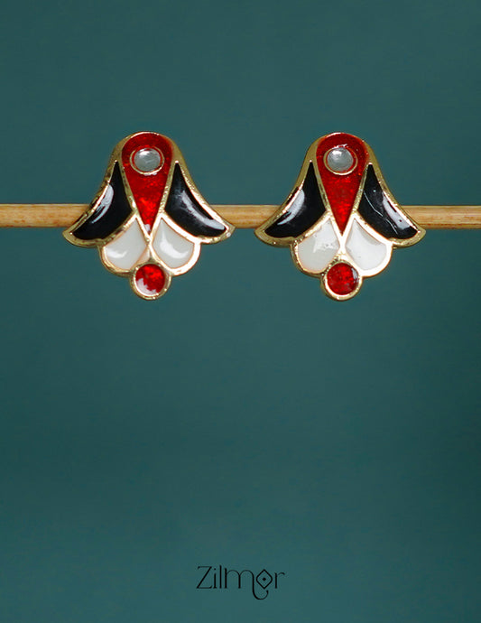 ZI1011290 -  Meenakari Studs Earrings 1-Zilmor