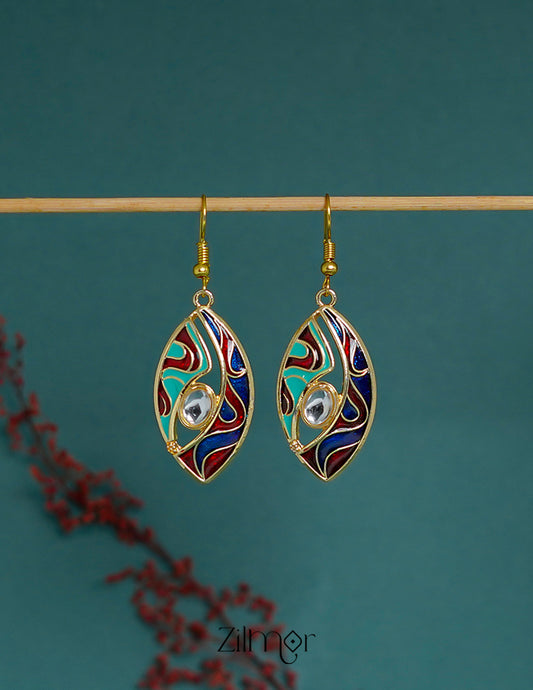 ZI1011293 - Meenakari Evileye Earrings