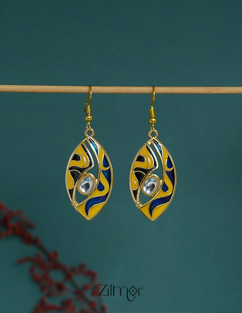 ZI1011293 - Meenakari Evileye Earrings 2-Zilmor