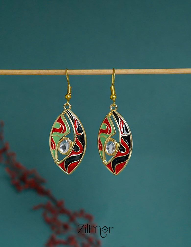 ZI1011293 - Meenakari Evileye Earrings 4-Zilmor