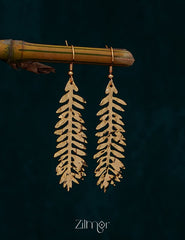 ZJ1011346 - Golden Leaf Earrings 1-Zilmor