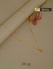ZK1011392 -  Gold Tone AD Stone  Simple Necklace 2-Zilmor
