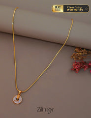 ZK1011403 -  Gold Tone AD Stone  Simple Necklace 4-Zilmor