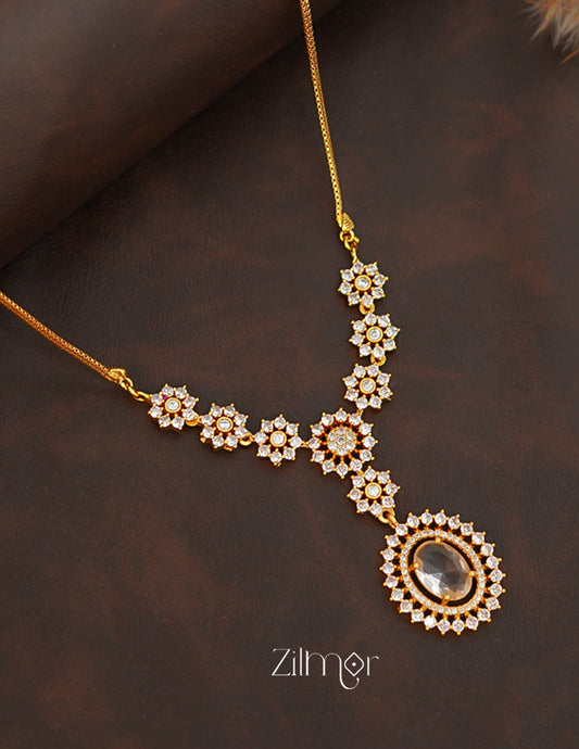 ZK1011404 -  Gold Tone AD Stone Necklace