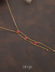 ZK1011405 -  Gold Tone AD Stone  Simple Necklace 2-Zilmor