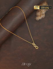 ZK1011409 -  Gold Tone AD Stone Pendant Simple Necklace 1-Zilmor