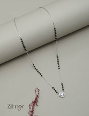 ZM101311 - 925 Silver  AD Stone Pendant Mangalsutra Necklace 1-Zilmor