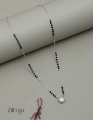 ZM101314 - 925 Silver  AD Stone Pendant Mangalsutra Necklace 1-Zilmor