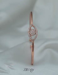 ZM101403 - 925 Silver Rose Gold Adjustable Bangle