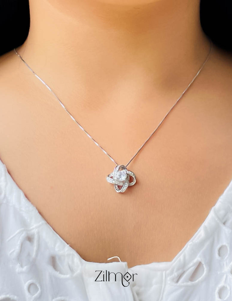 ZM101405 - 925 Silver Necklace Earring Set 2-Zilmor