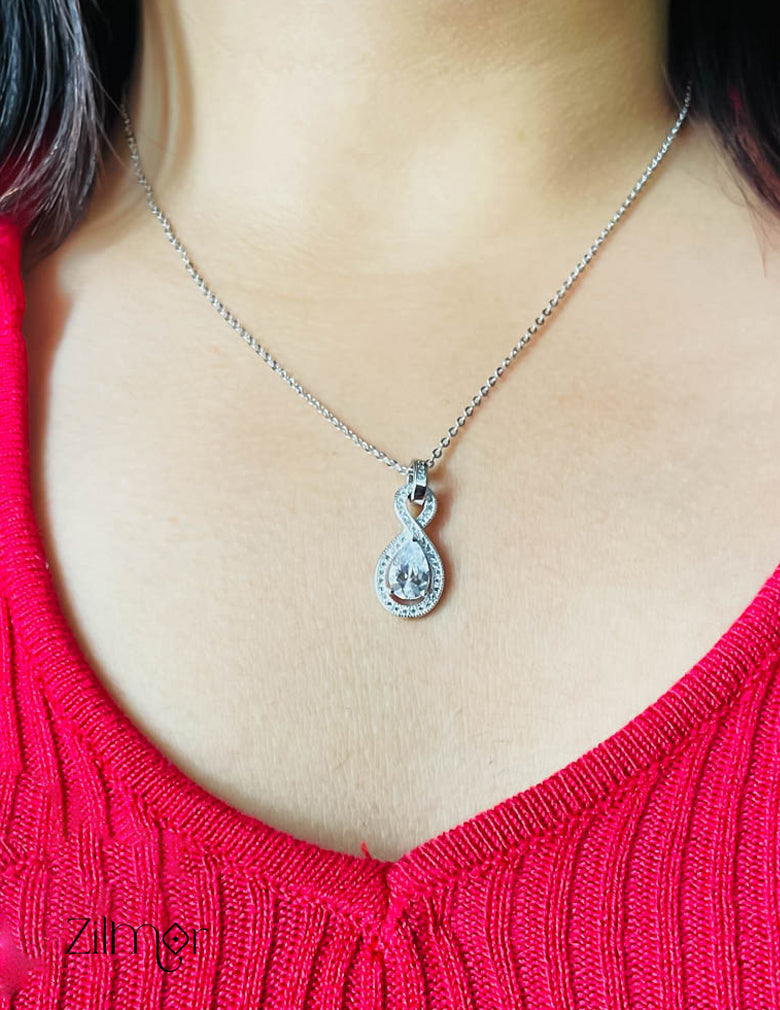 ZM101407 - 925 Silver Necklace Earring Set 2-Zilmor