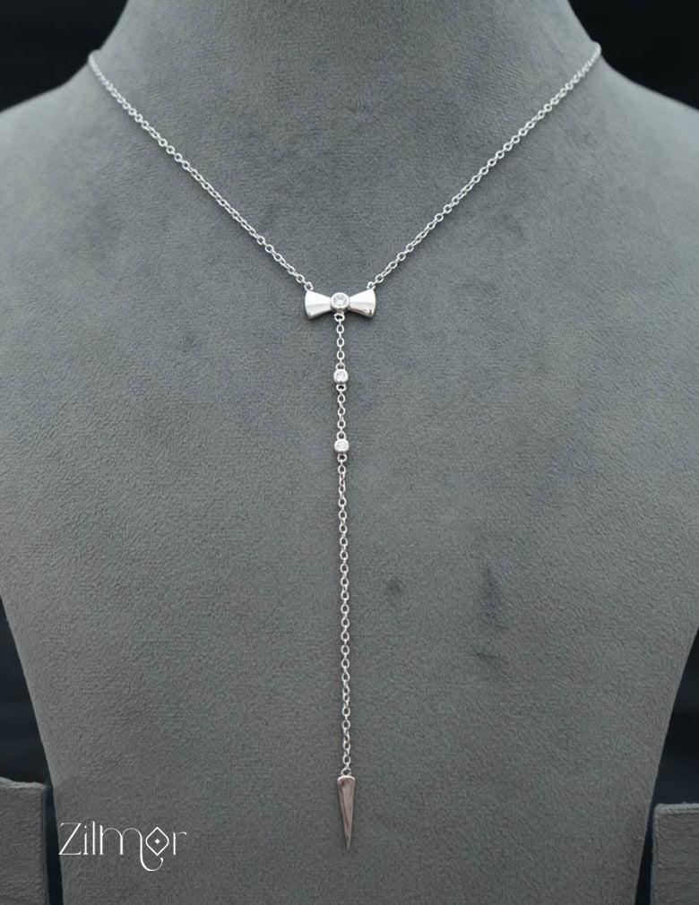 ZM101411 - 925 Sterling Silver Designed Pendant Necklace 3-Zilmor