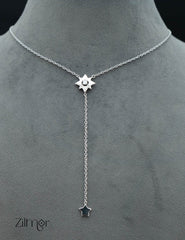 ZM101412 - 925 Sterling Silver CZ Stone Designed Pendant Necklace 3-Zilmor
