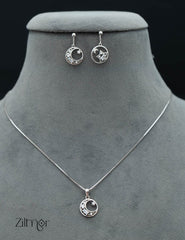 ZM101418 - 925 Silver Necklace Earring Set 3-Zilmor