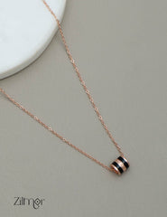 ZM101421 - 925 Silver Rose Gold Necklace 3-Zilmor