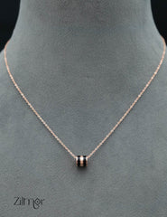 ZM101421 - 925 Silver Rose Gold Necklace 2-Zilmor