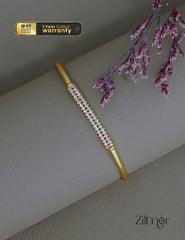 SG1011971- Gold Plated AD Stone Openable Bangle (Color option)