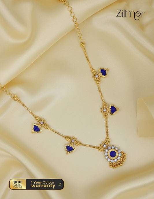Gold Plated Kerala Traditional Anti Tarnish Palakka Necklace - KY1012194