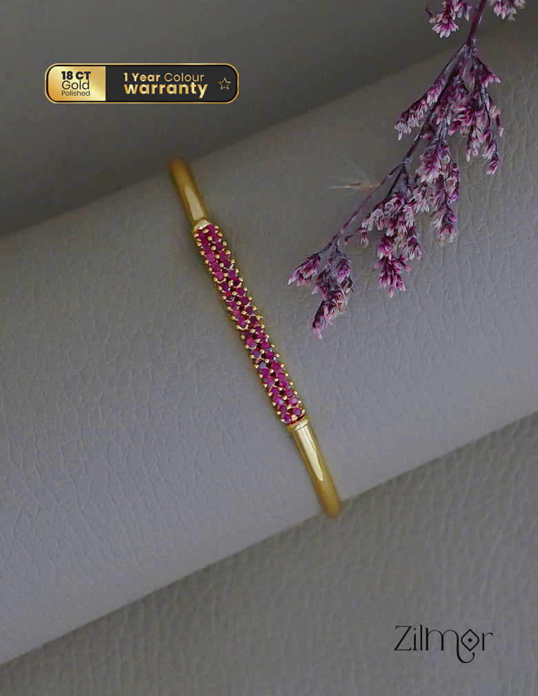 SG1011971- Gold Plated AD Stone Openable Bangle (Color option)