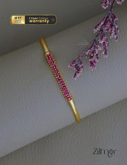SG1011971- Gold Plated AD Stone Openable Bangle (Color option)